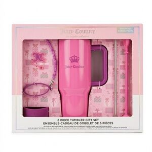 Juicy Couture 6-Piece Tumbler Gift Set – 40oz | Pink Glam Hydration | NWT